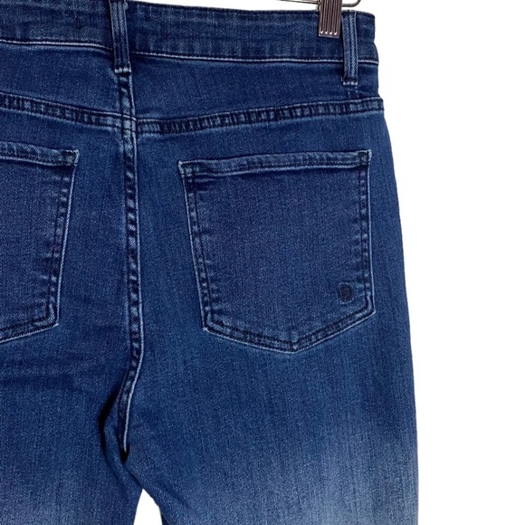 Fidelity Denim Luna Drop Ultra High Rise Ankle Skinny Ombre Dark Light Blue 30 - Picture 11 of 16